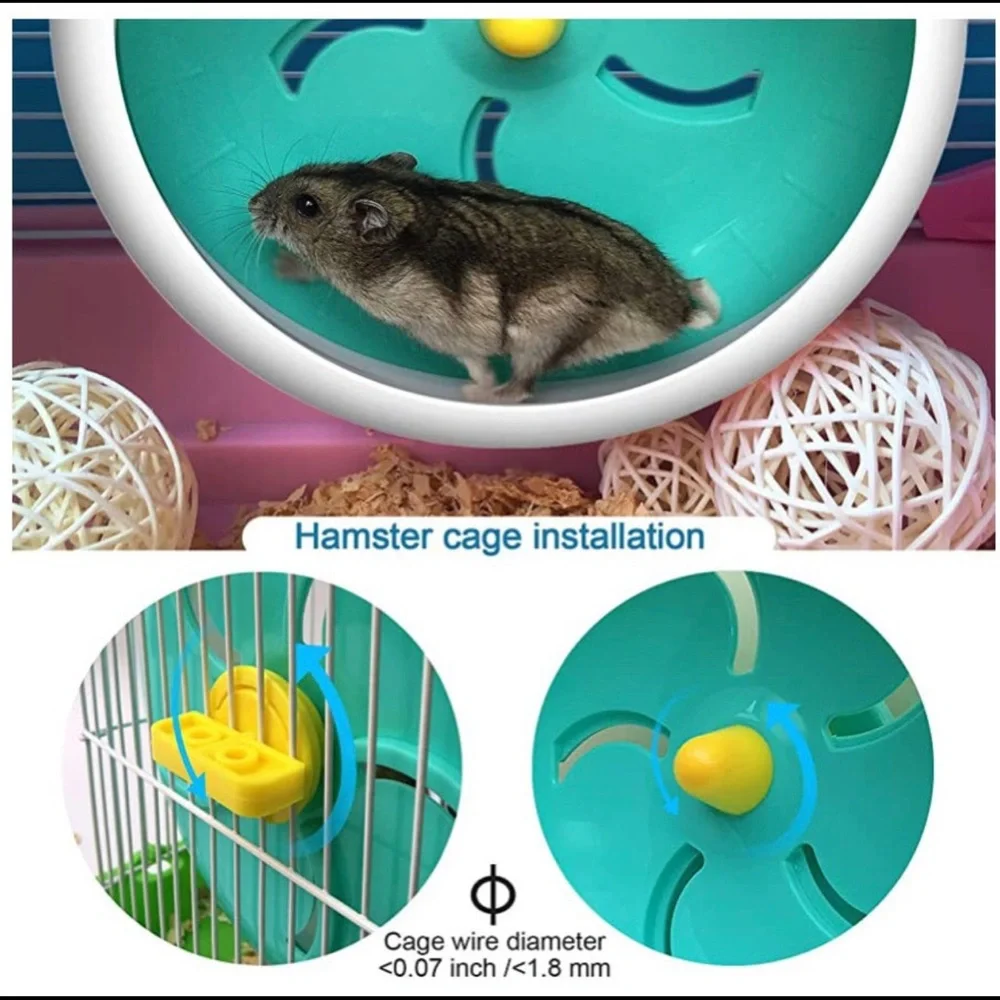 7inch silent spinner hamster wheel